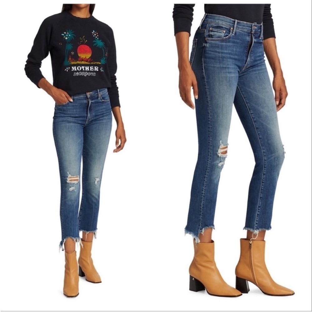 Mother THE INSIDER CROP STEP CHEW in Dancing On Coals Sz 25